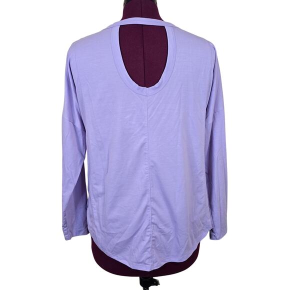 Women's All in Motion Purple Long Sleeve Open Back Athletic Top | Size Medium - Picture 3 of 9